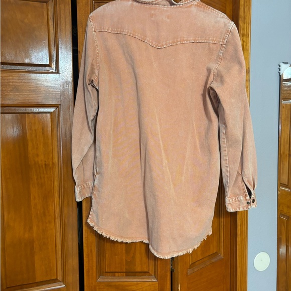 Women's Peachy Jacket with Cow Print Accents - Picture 6 of 6